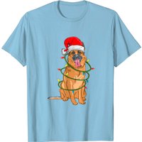 T-shirt de pyjama pour hommes avec berger allemand de Noël — T-shirts pour hommes
