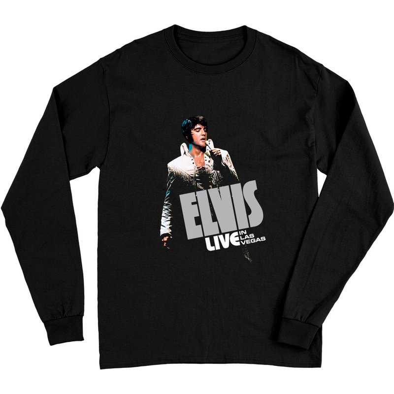 T-shirt à manches longues Elvis Live In Las Vegas pour unisexe — T-shirts pour hommes