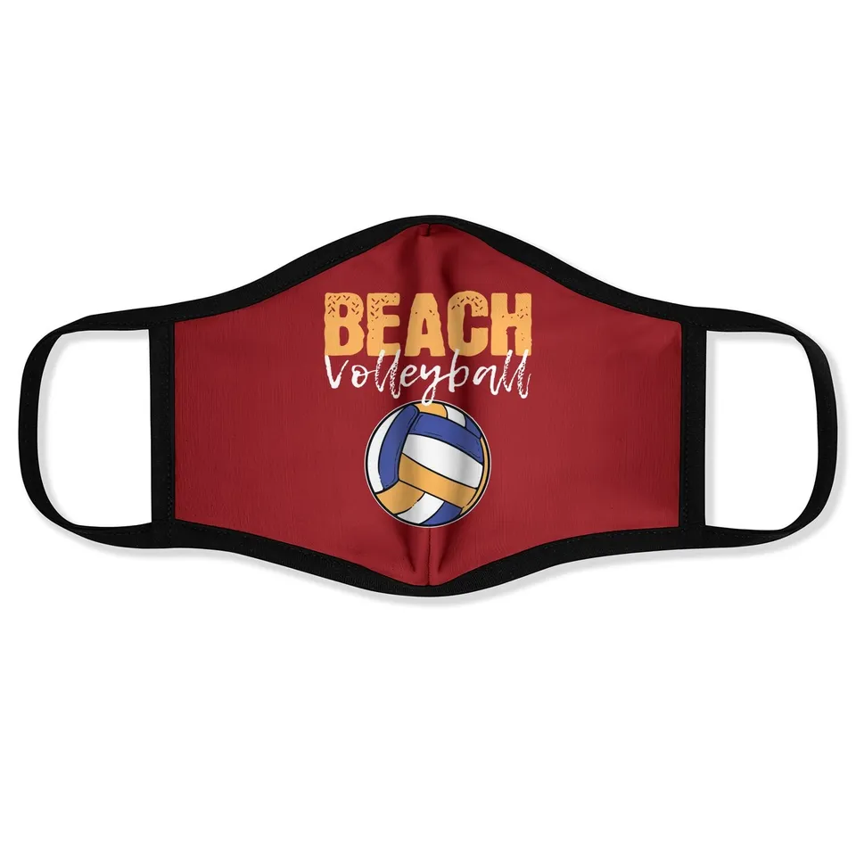 Masque de visage pour amateur de volleyball de plage — Masques en tissu