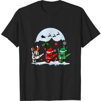 T-shirt pour hommes avec chapeau de Noël Renne en Langue des Signes