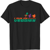 T-shirt Végétarien I Run On Veggies Carotte Aubergine Oignon pour Hommes — T-shirts pour hommes