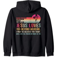 Cher(e) Personne Derrière Moi, J'espère Que Tu Sais Que Jésus T'aime Hoodie Zippé — Sweats à capuche pour hommes