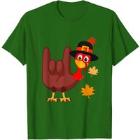 T-shirt Thanksgiving I Love You en ASL - Main d'Indien pour hommes — T-shirts pour hommes