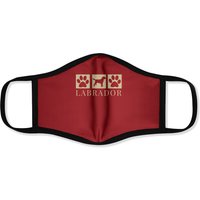 Masque de Visage Silhouette Labrador Retriever pour Amateurs de Chiens — Masques en tissu