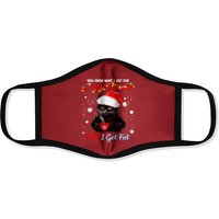 Masque Facial Classique Black Cat I Got Fat For Christmas — Masques en tissu