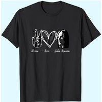 T-shirts pour hommes Peace Love John Lennon — T-shirts pour hommes