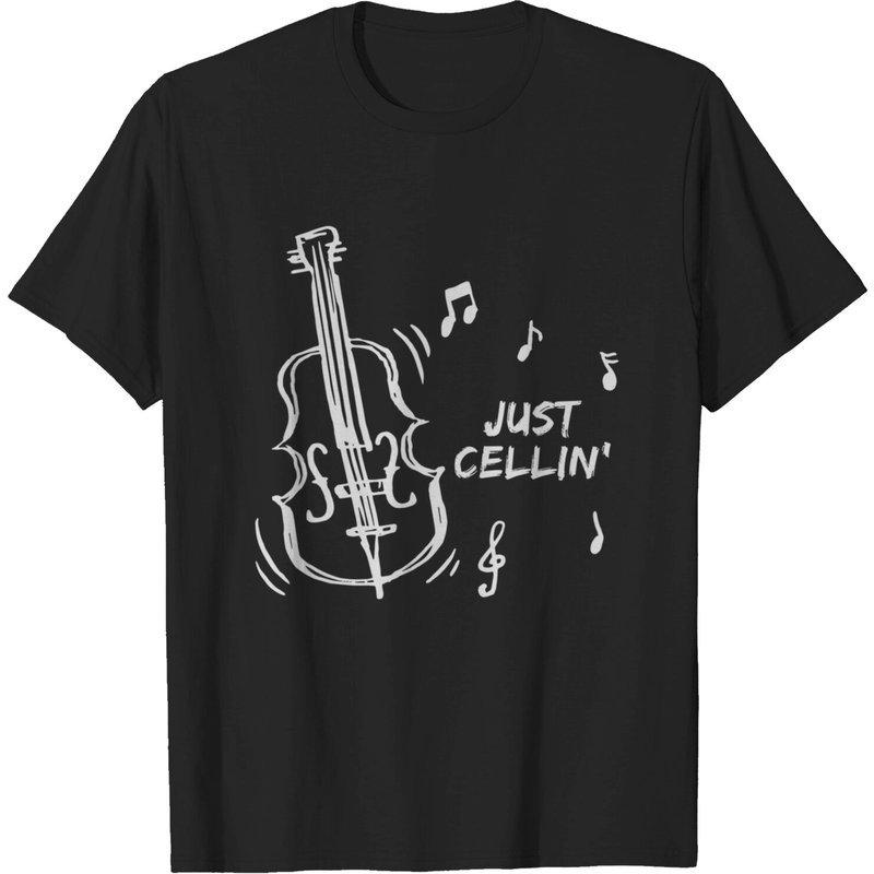 Just Cellin Musician Cellist T-Shirt for Men — Mens T Shirts