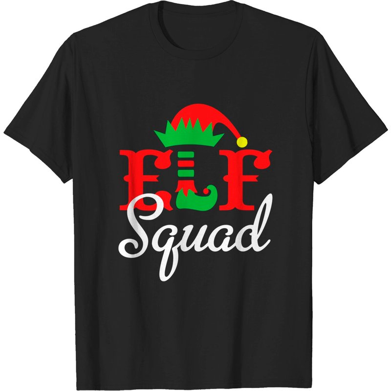 Elf Squad Family Christmas Matching Pajamas T-Shirt for Men — Mens T Shirts
