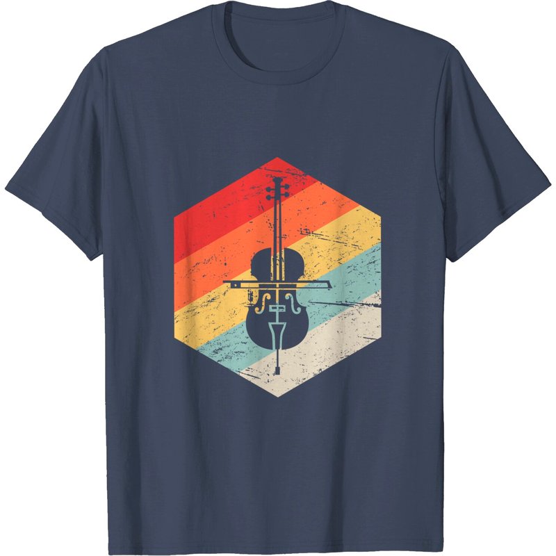 Vintage Cello T-Shirt for Men in Black — Mens T Shirts