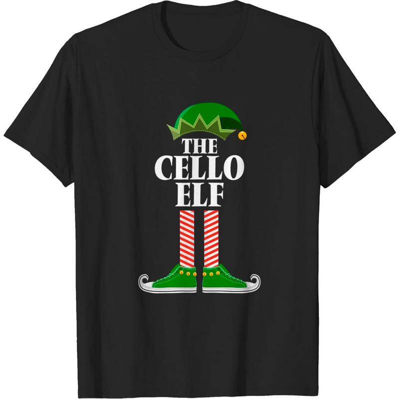 Cello Elf Men's T-Shirt in Black