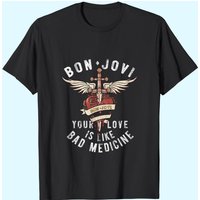 T-shirts noirs pour hommes Bon Jovi — T-shirts pour hommes