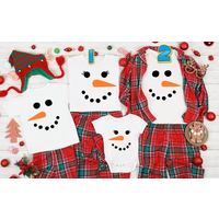 T-shirt de Noël en Famille avec Visage de Bonhomme de Neige pour Hommes — T-shirts pour hommes