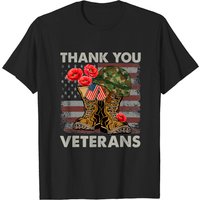 T-shirt Merci aux vétérans pour hommes