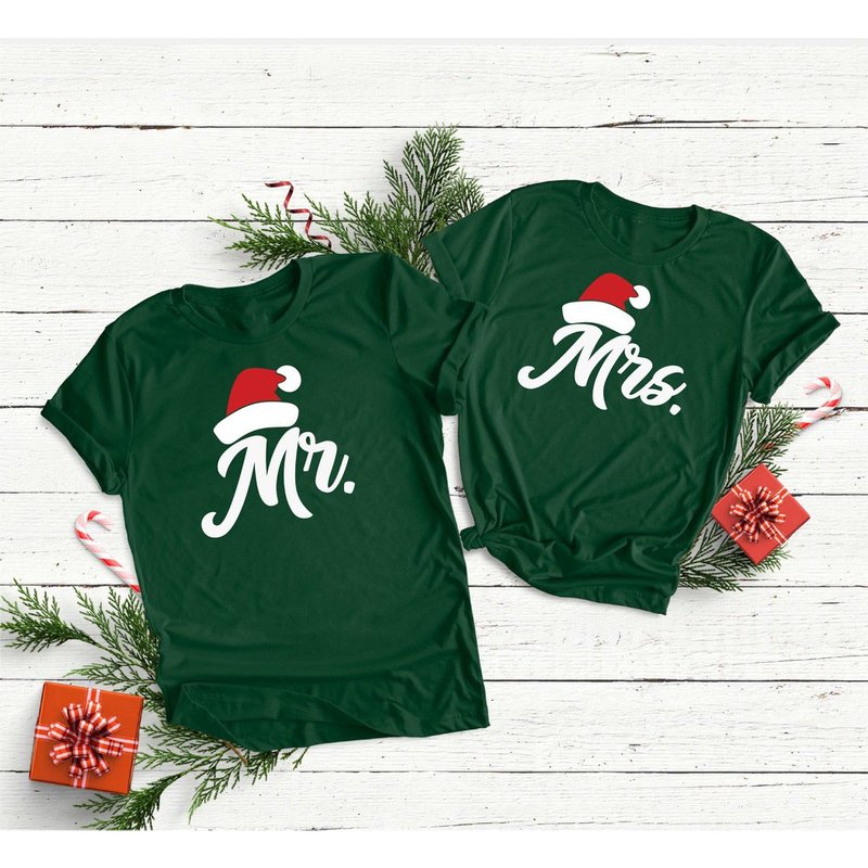 T-shirt assorti Mr et Mrs Noël pour hommes