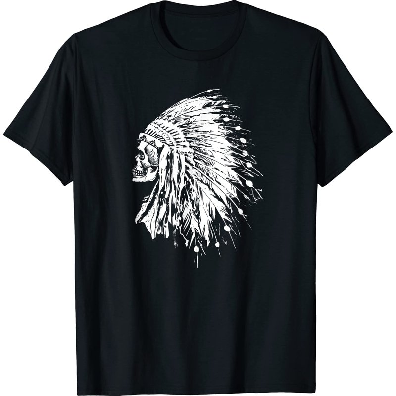 T-shirt Headdress Skull Fierté Autochtone pour Hommes — T-shirts pour hommes