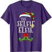 T-shirt de Noël assorti pour hommes Selfie Elfie Elf Family — T-shirts pour hommes