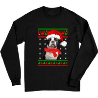 T-shirt à manches longues Noël Boston Terrier pour unisex — T-shirts pour hommes