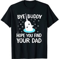 T-shirt Pour Hommes Find Your Dad Christmas Buddy Narwhal Bye — T-shirts pour hommes