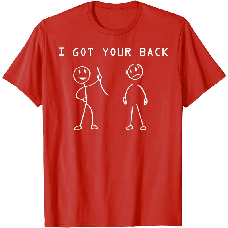 T-shirt I Got Your Back - T-shirt humoristique avec bonhommes allumettes — T-shirts pour hommes