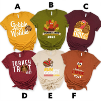 T-Shirt assorti pour la famille Thanksgiving Turkey Trot pour hommes — T-shirts pour hommes