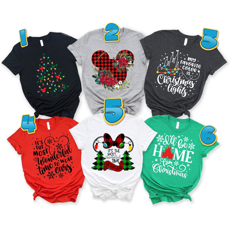 T-shirt personnalisé pour hommes Magical Vacation Christmas Group Castle