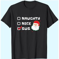 T-shirts Nice Naughty Santa Noel pour hommes — T-shirts pour hommes