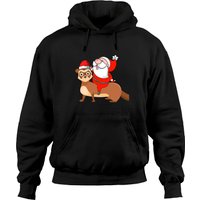 Hoodie de Noël Ferret pour Unisexe en Noir — Sweats à capuche pour hommes