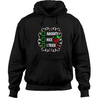 Hoodie classique Naughty Nice I Tried pour unisexe — Sweats à capuche pour hommes