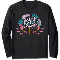 T-shirt à manches longues de Sainte Kateri Tekakwitha, Lily des Mohawks — T-shirts pour hommes