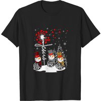 Faith Hope Love Snowman Jesus Dandelion Christmas T-Shirt for Men