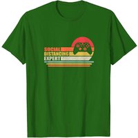 Social Distancing Expert Gaming Vintage Video Gamer T-Shirt