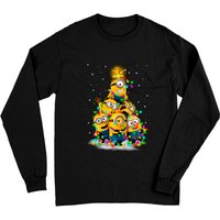 Minions Merry Christmas Tree Long Sleeve T-Shirt for Unisex — Mens T Shirts