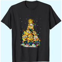 Minions Merry Christmas Tree T-Shirts for Men