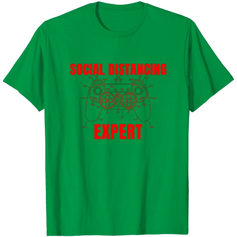 T-shirt pour hommes Expert en distanciation sociale et jeux vidéo — T-shirts pour hommes