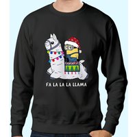Sweatshirt de Noël Santa Minion Riding Fa La La La La Llama — Sweats à capuche pour hommes
