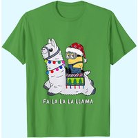 Santa Minion Riding Llama Christmas T-Shirts for Men — Mens T Shirts