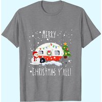 Merry Christmas Y'all Camper T-Shirts for Men — Mens T Shirts
