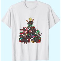 T-shirt de Noël Dachshund pour hommes en noir