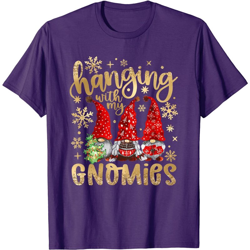 T-shirt de Noël Santa Gnome Hanging With My Gnomies pour hommes — T-shirts pour hommes