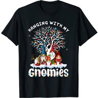 Funny Hanging With My Gnomies Christmas Pajama T-Shirt for Men