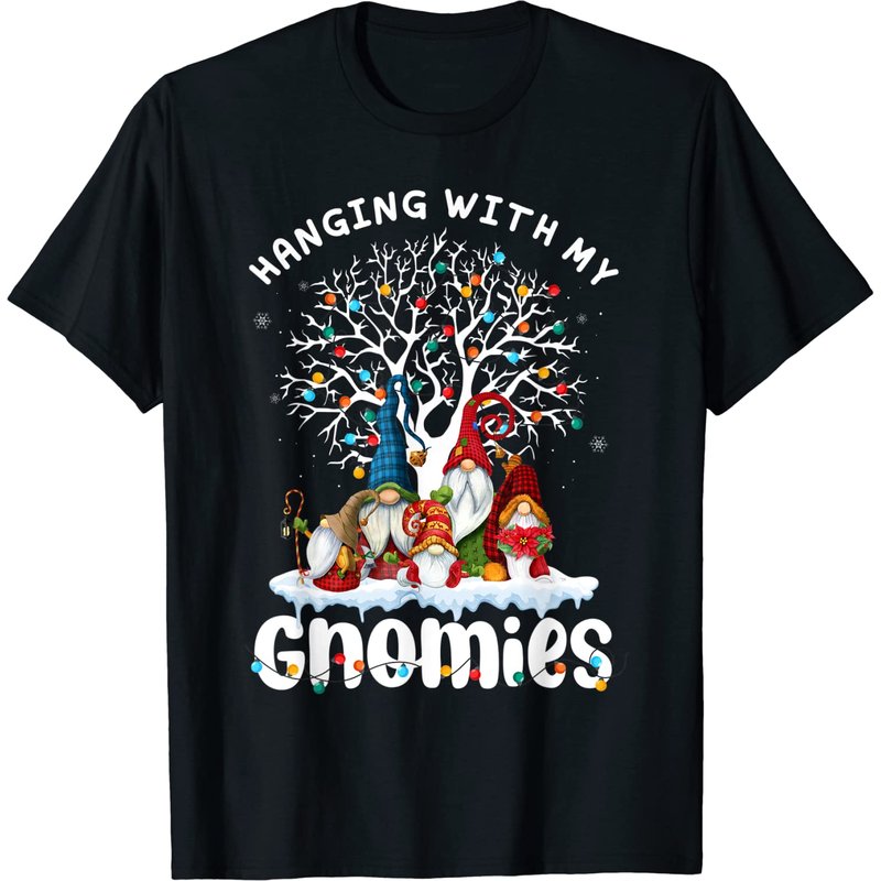T-shirt de Noël Funny Hanging With My Gnomies pour hommes — T-shirts pour hommes