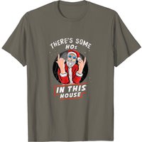 T-shirt de Noël Santa Claus There's Some Hos In This House — T-shirts pour hommes