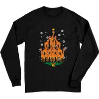 T-shirt à manches longues Giraffe Noël pour unisexe — T-shirts pour hommes
