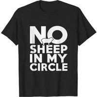 T-shirt No Sheep In My Circle pour hommes en noir — T-shirts pour hommes