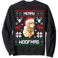 Sweatshirt de Noël Merry Woofmas avec chien Golden Retriever — Sweats à capuche pour hommes
