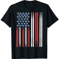 Drum Sticks US Flag T-Shirt