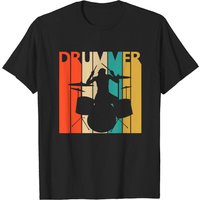 Vintage Rtro Drummer T-Shirt for Men