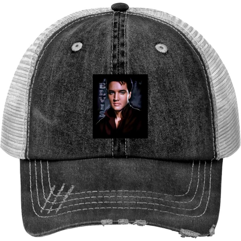 Elvis Presley Tough Adult Print Trucker Hat — Baseball Cap