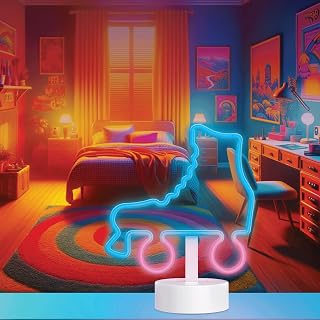 Neon Desktop Roller Skate LED Light - Battery Operated Desk Lamp