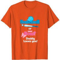 Men's Baseball or Bows Gender Reveal Party Shirt